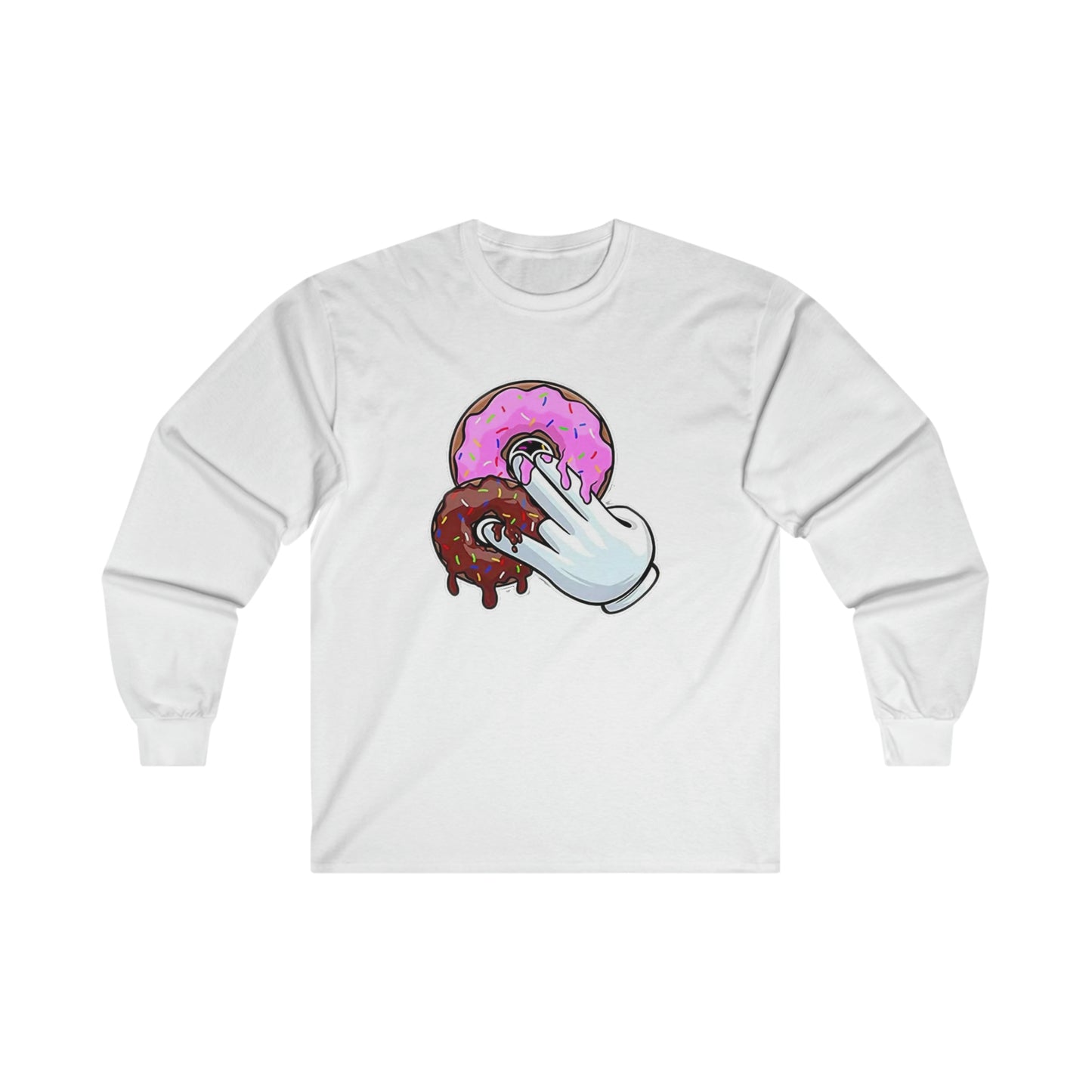 2 PINK 1 BROWN DONUTS