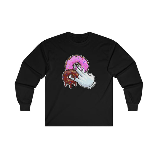 2 PINK 1 BROWN DONUTS